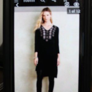 Akemi & Kin Anthropologie Navy Savin Tunic Top Medium